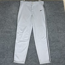 Nike Swingman Baseball Pants Mens M 34x31 Gray Black Piped Stripe Dri-Fit Adult - £14.56 GBP