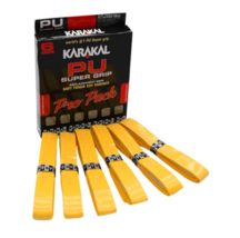 KARAKAL PU Super Original Assorted Grip Racket Racquet Grip Yellow 6pcs ... - $43.46