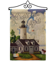 God is Our Light Burlap - Impressions Decorative Metal Wall Hanger Garde... - $33.97