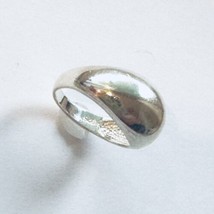 Genuine Solid 925 Sterling Silver Ring Simple Dome Ring Size 6 - £9.86 GBP