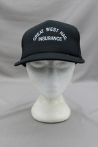 Vintage Screened Trucker Hat - Great West Hail Insurance - Adult Snapback - £23.18 GBP