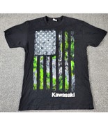 Kawasaki Shirt Men&#39;s Small Black Tee US Flag Motorcycle Genuine Accessor... - $475.37 MXN