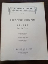 Vintage Schirmers Library Of Musical Classics Frederic Chopin Etudes sheet music - £70.26 GBP