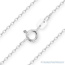 Thin 1mm Cable Link .925 Italy Sterling Silver w/ Rhodium Italian Chain Necklace - £10.92 GBP+