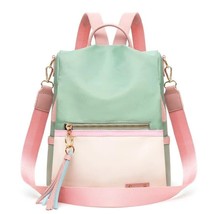 Fashion Backpack Women Candy Color  Bag Ox Cloth School Bag For Teenage Girl Chi - £115.43 GBP