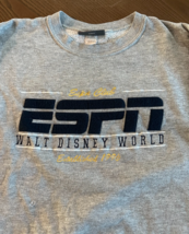 Vintage ESPN Club Walt Disney World Sweatshirt Mens Medium Gray Crewneck... - $24.36