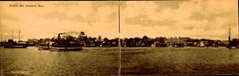 Rare TWO-FOLD POSTCARD- Panoramic View Of Booth Bay Harbor, Maine BK66 - £4.74 GBP