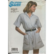 Simplicity Super Saver 8643 Misses Shirt Style Romper Pattern Choose Size Uncut - £11.79 GBP