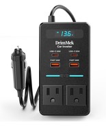 300W Car Power Inverter - Dual Dc To Ac Plug Adapter Outlets, 65W Usb-C,... - $730.71 MXN