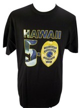 Hawaii FIVE-O Black Ss T-SHIRT Sz L State Of Hawaii Investigator Unit Waves Nwot - £10.38 GBP