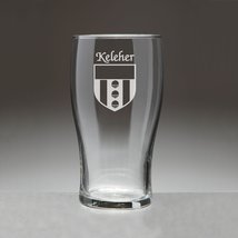 Keleher Irish Coat of Arms Tavern Glasses - Set of 4 (Sand Etched) - £50.78 GBP