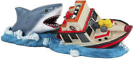 Universal Studios Jaws Boat Attack Aquarium Ornament by Penn-Plax - £10.95 GBP