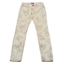 Hot Kiss Jeans Size 8 Skinny Lily Floral Denim Pants Measurements In Des... - $30.43