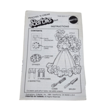 Vintage 1984 Mattel Peaches N Cream Barbie Doll Original Instructions # 7626 - £12.02 GBP