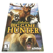 Original Manual ONLY  Cabela&#39;s Big game Hunter  Playstation 2 - £3.16 GBP