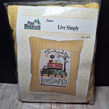New Pine Mountain Designs - JUNE LIVE SIMPLY Pillow Cross Stitch Kit #979 - $19.95 New Pine Mountain Designs - JUNE LIVE SIMPLY Pillow Cross Stitch Kit #979 - $19.95