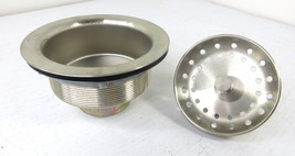 Pegasus Sink Drain Basket Strainer Brushed Stainless Steel - 3 1/2&quot;-4&quot; O... - £19.79 GBP