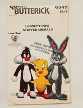 Looney Tunes Stuffed Animals Sewing Pattern 6347 42&quot; Rabbit 1978 Cat Bird  - $14.99