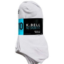 K.Bell NO SHOW FIT 10 PAIRS/PACK WOMEN&#39;S SOCKS  Size: 5.5-10, White - $24.99