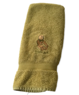 Harrods London Great Britain England Hand Towel Bear Bow Tie Metal Ochre... - £21.66 GBP