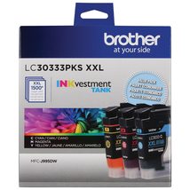 Brother Genuine LC30333PKS 3-Pack, Super High-yield Color INKvestment Tank Ink C - £69.40 GBP