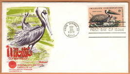 Us Warm Springs Or. 1972 Very Fine Fdc Wildlife Conservation Brown Pelican 8c. - £1.45 GBP