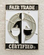 Vintage Costume Jewelry Lapel Pin Fair Trade Certified Product Advertising - $12.86