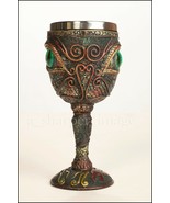 Wizard Alchemy Eye of the Dragon Fantasy Goblet Occult Ceremonial Chalice  Smaug - $16.83