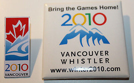 2010 2x Vancouver Winter Olympics Pin Bring Home The Games Whistler - £8.71 GBP