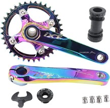 Djc Bike Crankset 104Bcd With Chainring Bsa Bottom Bracket With Spindle For Mtb - £51.19 GBP