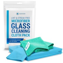 Microfiber Glass Cleaning Cloths | Streak Free Windows &amp; Mirrors | Lint Free Tow - £22.54 GBP