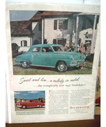 Vintage Studebaker Color Advertisement - 1947 Studebaker Color Advertise... - $12.99