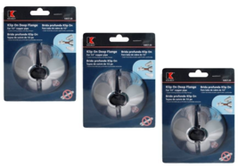 Klip-On Deep Flange 1/2&#39;&#39; Plastic, Chrome Plated - Keeney #K857-20 (3-PACK) - €2,54 EUR