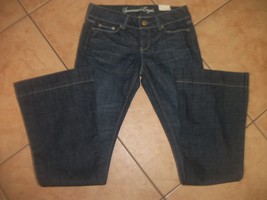 womens jeans american eagle size 4 regular nwt indigo bell bottom flare - $49.50