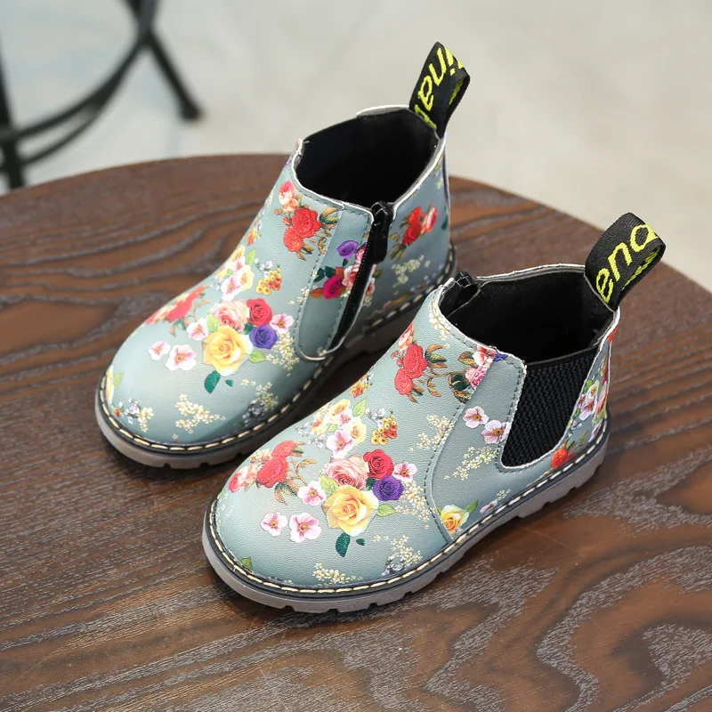 Fashion Boy Chelsea Boots Winter Cotton Shoes Warm Color Printing Newborn Boots  - £58.75 GBP