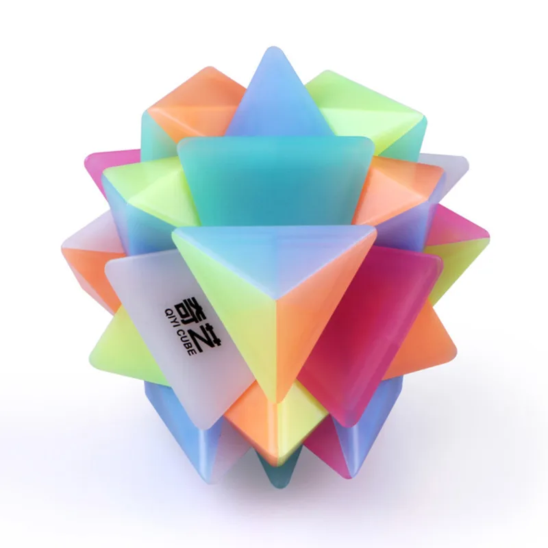 Play Qiyi Jelly Color A Cube Transparent Cube Puzzle Finger Play Neo Professiona - £23.18 GBP