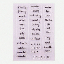 DIY Bullet Journal Clear Stamps Set - Calendar, Week &amp; Month Themes for ... - $19.75