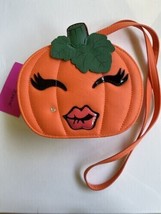New $98 Betsey Johnson Halloween &quot;PUMPKIN&quot; Shaped Kitsch Crossbody Bag/Purse - £46.38 GBP