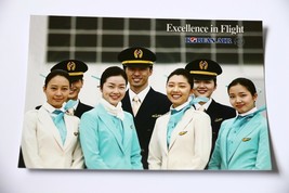Korean Air Airline Postcard Crew Pilots Stewardesses Collectible Post Ca... - £4.69 GBP