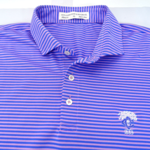 FLAW* Holderness Bourne Golf Maxwell Polo Short Sleeve Shirt XL Blue Str... - $18.95