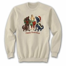 Dog Christmas Sweatshirt S L Happy Howl-idays Unisex New NWT - $25.25