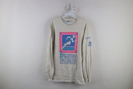 Vintage 90s Mens Medium 1995 West Bloomfield Half Marathon Long Sleeve T-Shirt - £31.10 GBP