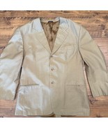 Banana Republic Men&#39;s 44R Made in Italy Cotton Sport Coat Blazer Khaki S... - $66.69 CAD
