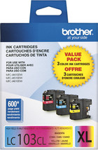 Brother - LC1033PKS XL High-Yield 3-Pack Ink Cartridges - Cyan/Magenta/Yellow - £56.74 GBP