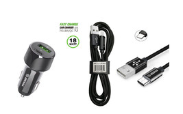 36W Car Charger PD + 3FT A to C USB For Consumer Cellular Verve Connect Z610 - £9.85 GBP