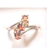 Sterling Silver Sapphire w/accent Ring 5x4mm Oval SZ 7 Natural Gemstones... - $56.69