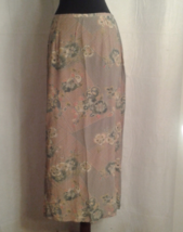 Citron Santa Monica M Art to Wear skirt 100% Silk Floral Print - £35.44 GBP