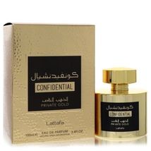 Lattafa Confidential Private Gold by Lattafa Eau De Parfum Spray (Unisex) 3.4 oz - £15.38 GBP