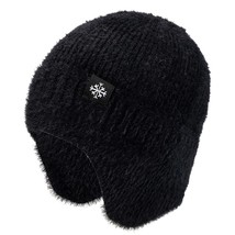 Men candy colors earflap winter hat fashion faux fur knitted hat kpop style soft beanie thumb200