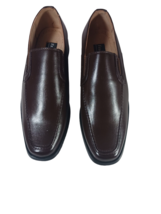 Franco Vanucci Men&#39;s Slip-0n Loafer Leather Shoes Brown 41 1/8 - £31.64 GBP